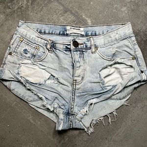 ONE TEASPOON BANDITS denim shorts